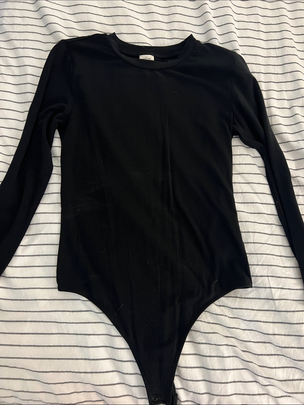 Aritzia Black Long-Sleeve Women's Bodysuit